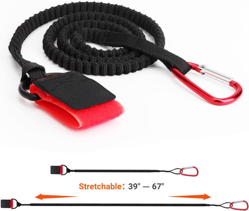 Boncas Paddle Leash Safety Rod Bungee Rod Holder Gripping Gear Leash with Innovative Gel Grip to The Paddle or Rod for Kayaking, Canoeing - Image 2